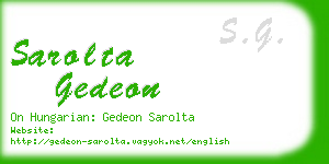 sarolta gedeon business card